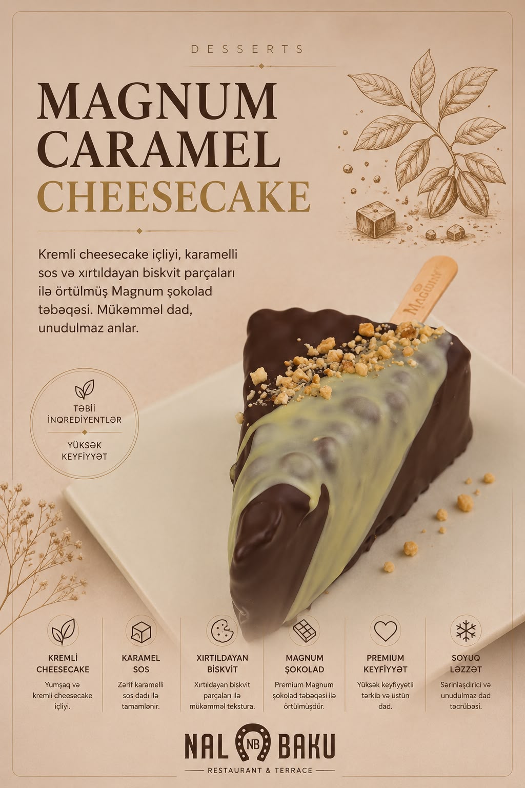 Magnum Caramel Cheesecake